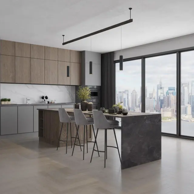 Крепёж Novotech FLUM — минимализм, черный, ракурс 3