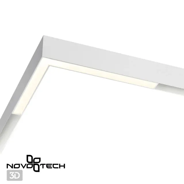 Направленный потолочный светильник Novotech белого матового цвета из металла и акрила в минималистичном геометрическом, ракурс 4