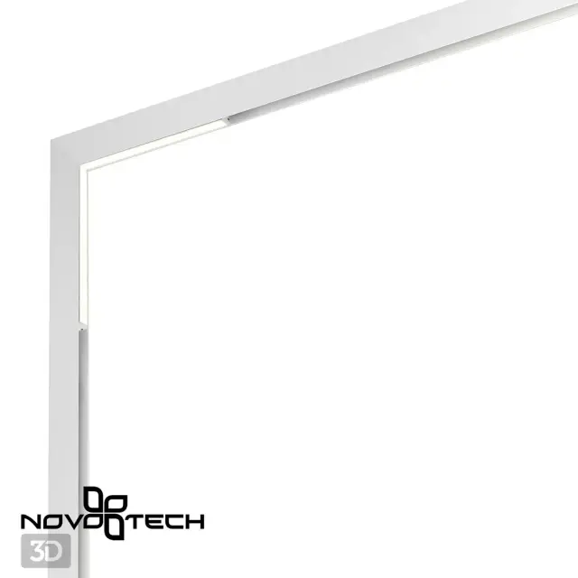 Настенный трековый светильник Novotech в современном стиле, белый матовый металл и акриловый плафон, ракурс 4
