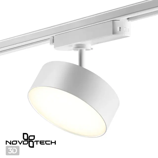Подвесной светильник Novotech в белом корпусе с плафоном из матового акрила и золотистым металлом, ракурс 4