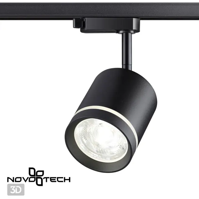 Подвесной светильник Novotech матовый черный из металла, лаконичный силуэт с одним источником света, ракурс 5