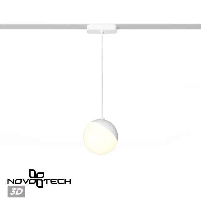 Подвесной светильник Novotech SMAL, белый, с сочетанием прямоугольного плафона и шарообразного элемента, ракурс 4