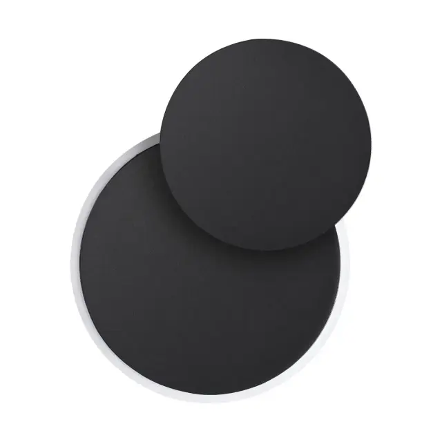 Настенный уличный светильник Novotech, два матовых черных круглых плафона на металлическом корпусе
