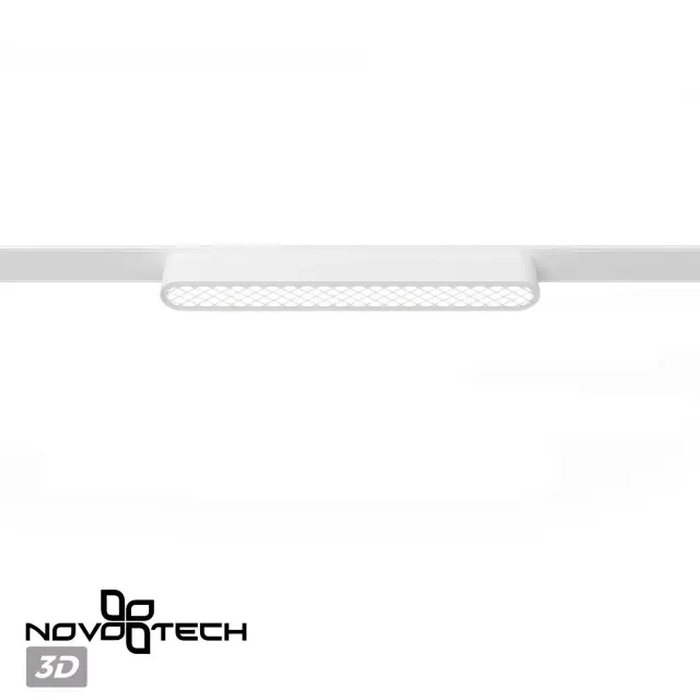 Напольный светильник Novotech белого цвета с алюминиевым корпусом и решетчатым пластиковым плафоном, ракурс 4