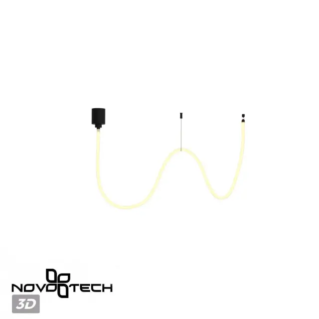 Трековый светильник Novotech в стиле Однофазные с белым матовым плафоном и черным корпусом, имитация канатной оплетки, ракурс 5