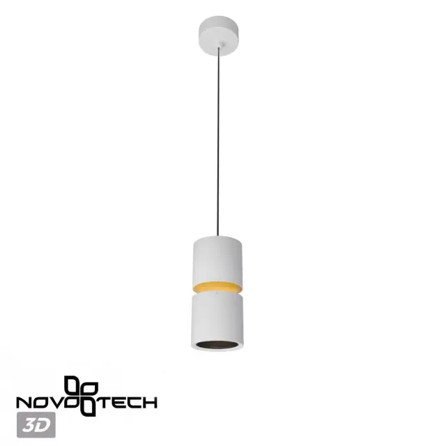 Подвесной светильник Novotech белый матовый алюминий цилиндрической формы, минималистичный дизайн, ракурс 5