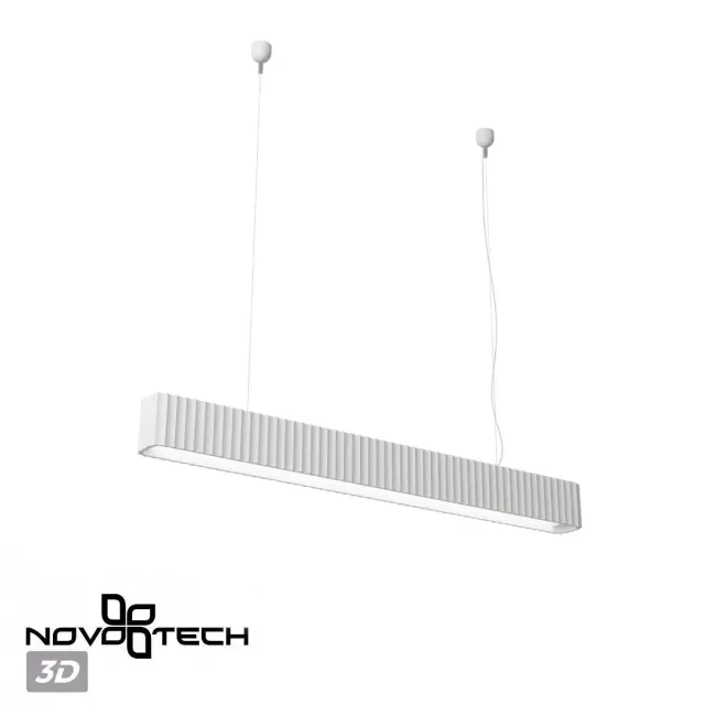 Линейный подвесной светильник Novotech белый из гипса с рельефным декором плафона, ракурс 6
