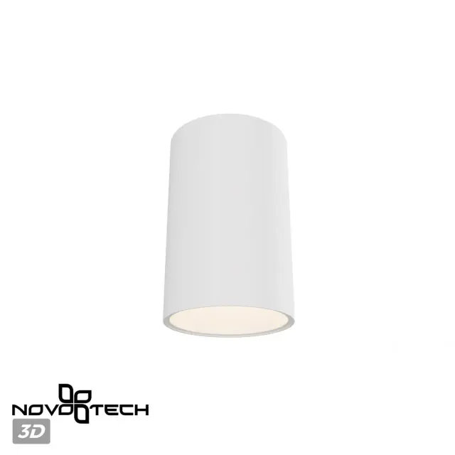 Накладной точечный светильник Novotech белый матовый купольный плафон из пластика, ракурс 6