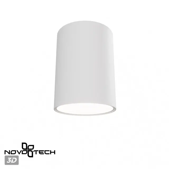 Белый накладной точечный светильник Novotech RECTE с матовым пластиковым куполом, ракурс 6