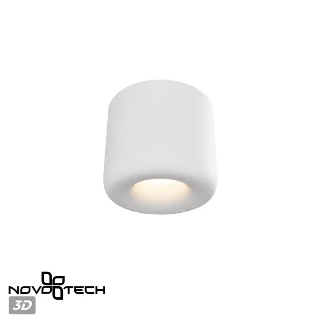 Накладной точечный светильник Novotech белый цилиндр из пластика и алюминия матовый, ракурс 5