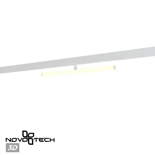 Трековый светильник Novotech белого цвета, матовый пластиковый плафон, современный минималистичный дизайн, ракурс 6