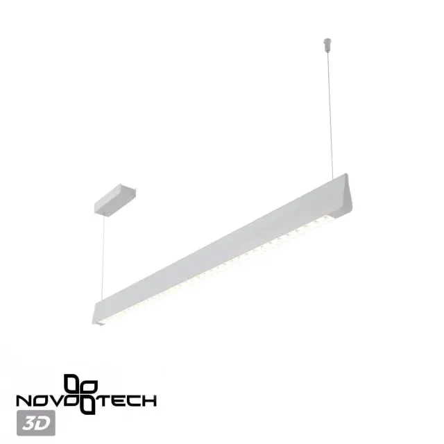 Линейный подвесной светильник Novotech белого матового алюминия в стиле минимализм, ракурс 5