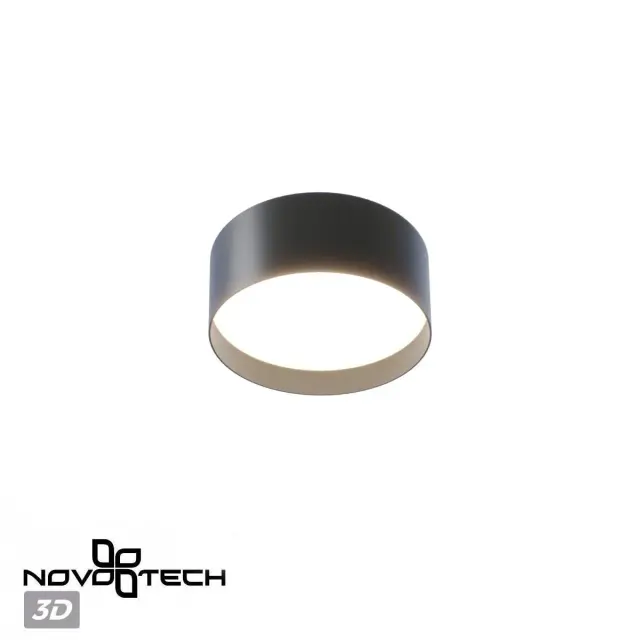 Накладной точечный светильник Novotech ORBIS, черный матовый металл и пластик, диаметр 220 мм, ракурс 5