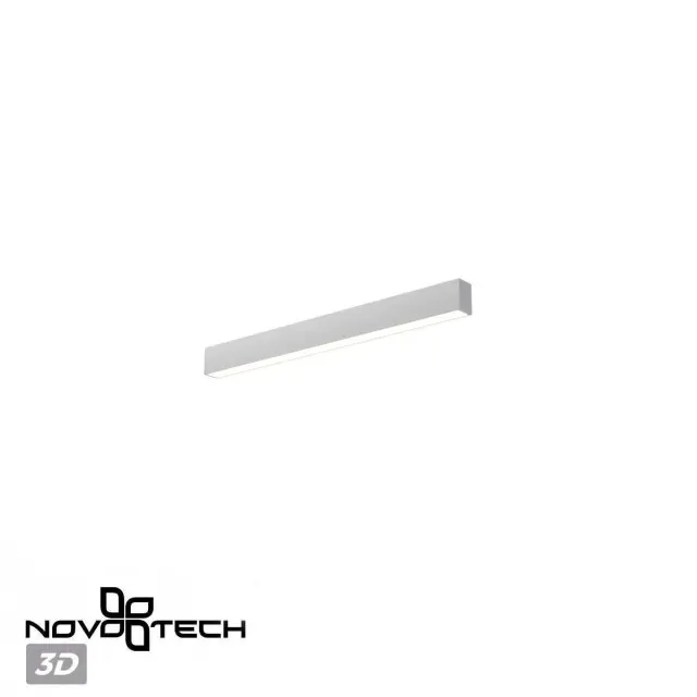 Линейный потолочный светильник белого матового цвета от Novotech в стиле Минимализм, с регулируемой цветовой, ракурс 5