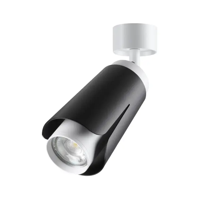 Подвесной светильник Novotech с матовым черным плафоном и белым корпусом, минималистичный дизайн