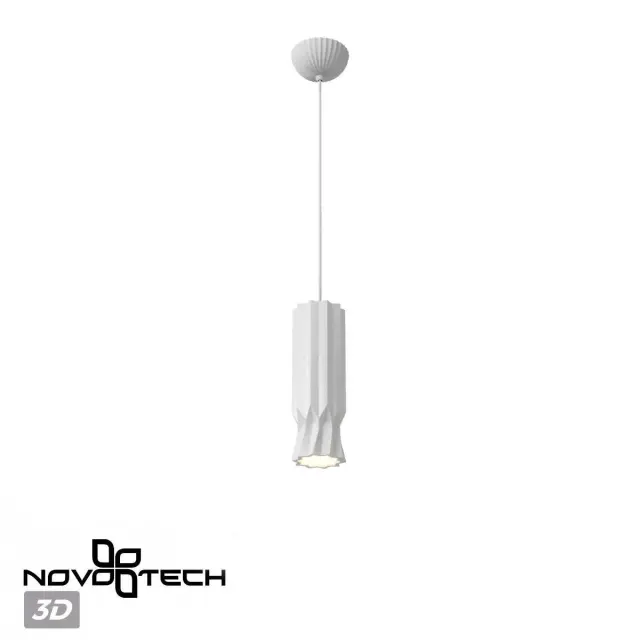 Подвесной светильник Novotech в стиле Минимализм, белый матовый плафон и корпус из гипса, ракурс 5