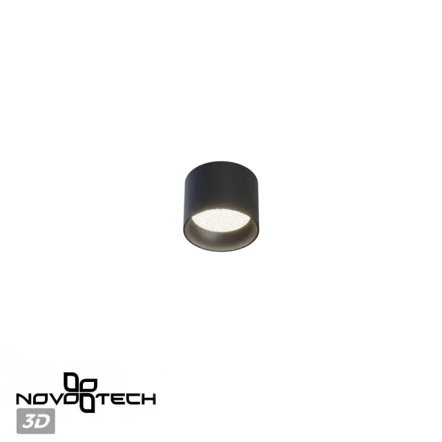 Накладной точечный светильник Novotech черного матового алюминия с декоративным рассеивателем Honeycomb, ракурс 4