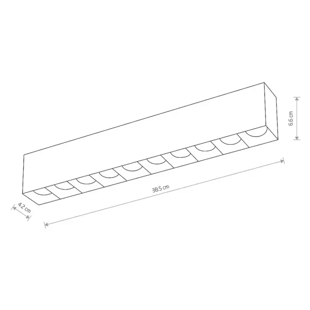 Точечный светильник Nowodvorski 10060 MIDI LED — черный, ракурс 6