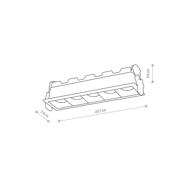 Точечный светильник Nowodvorski 10062 MIDI LED — черный, ракурс 5