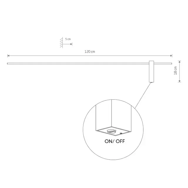 Бра Nowodvorski 10313 MOTIVE LED L — черный, ракурс 4