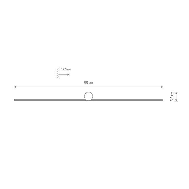 Бра Nowodvorski 10370 SPIN LED M — черный, ракурс 7