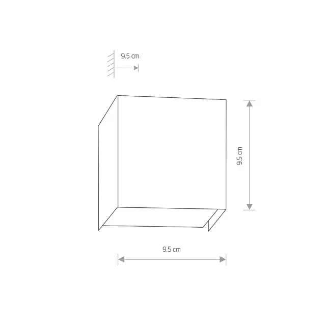 Бра Nowodvorski 5272 CUBE — черный, ракурс 5