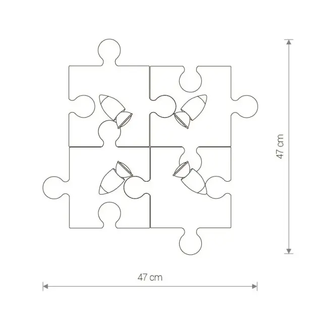 Спот Nowodvorski 6382 PUZZLE — розовый, ракурс 2