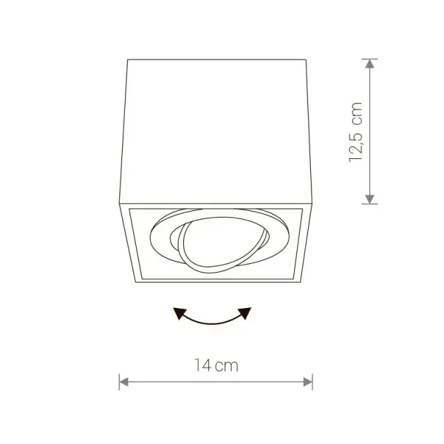 Точечный светильник Nowodvorski 6427 BOX LED — черный, ракурс 2
