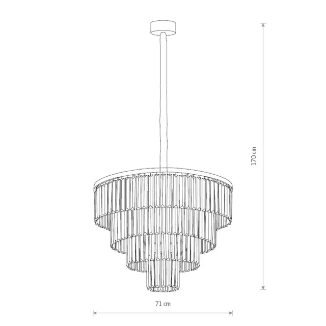 Люстра Nowodvorski 7614 CRISTAL L — черный, ракурс 3