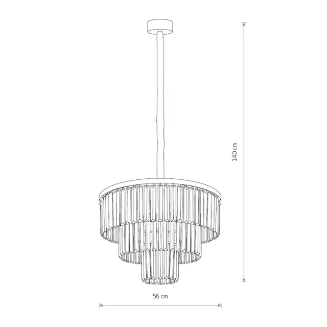 Люстра Nowodvorski 7616 CRISTAL M — черный, ракурс 3