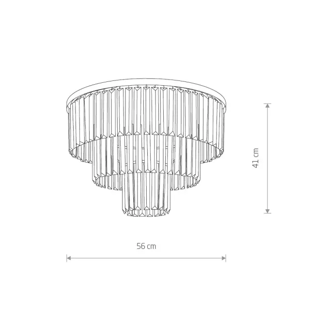 Люстра Nowodvorski 7627 CRISTAL M — черный, ракурс 3