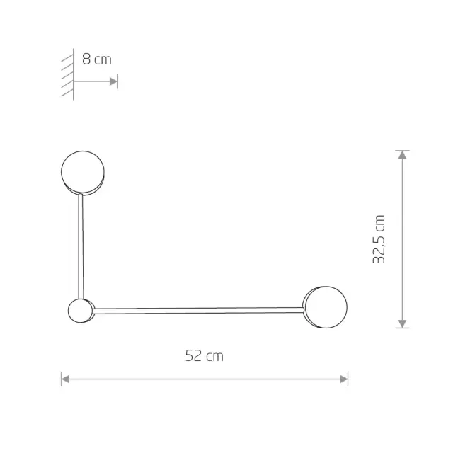 Бра Nowodvorski 7801 ORBIT — белый, ракурс 3