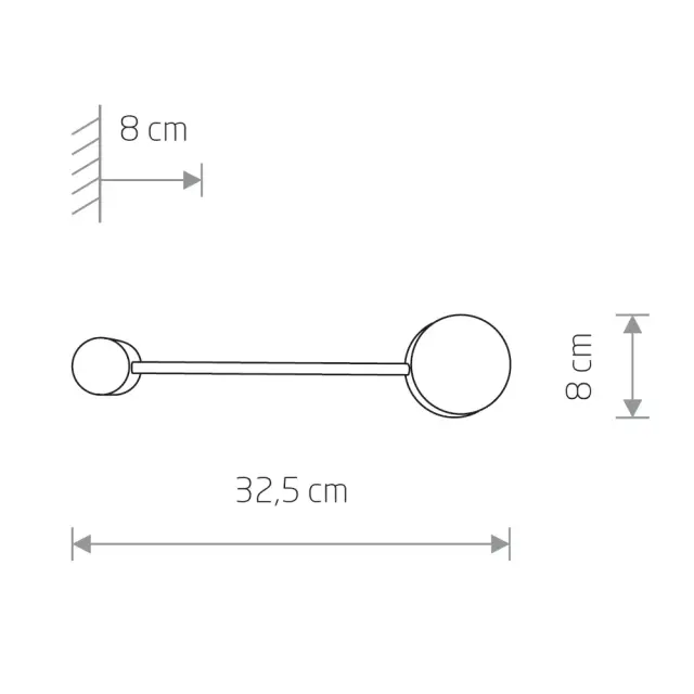 Бра Nowodvorski 7803 ORBIT — белый, ракурс 3