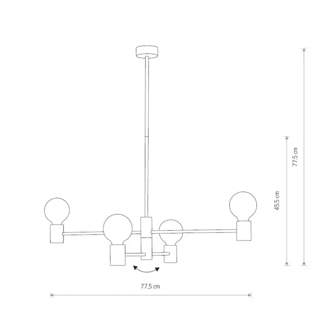 Люстра Nowodvorski 7931 RADIUS — черный, ракурс 3