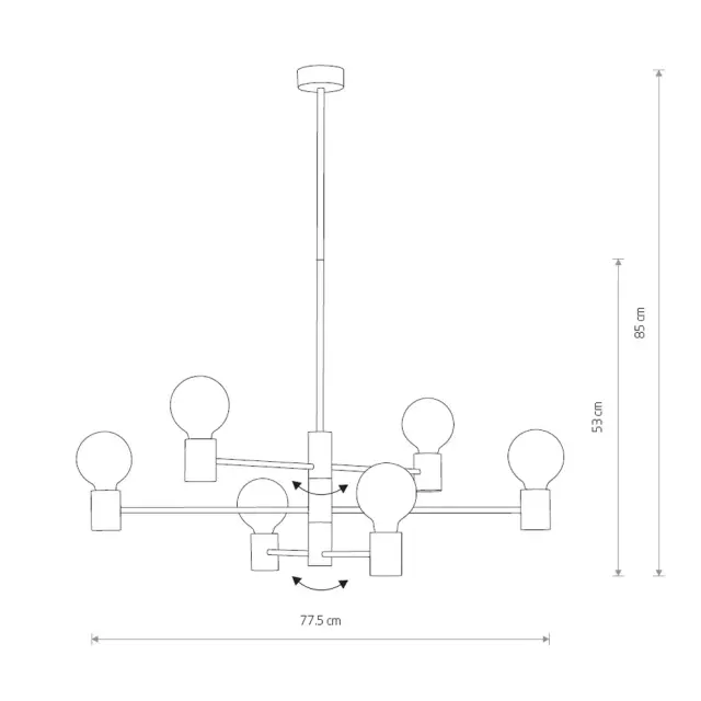 Люстра Nowodvorski 7932 RADIUS — черный, ракурс 3