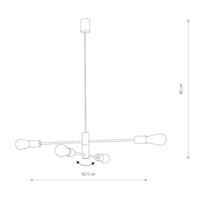 Люстра Nowodvorski 7935 ROTOR — черный, ракурс 3