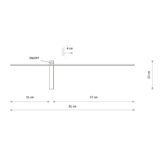 Бра Nowodvorski 8116 IMPULSE LED M — черный, ракурс 3