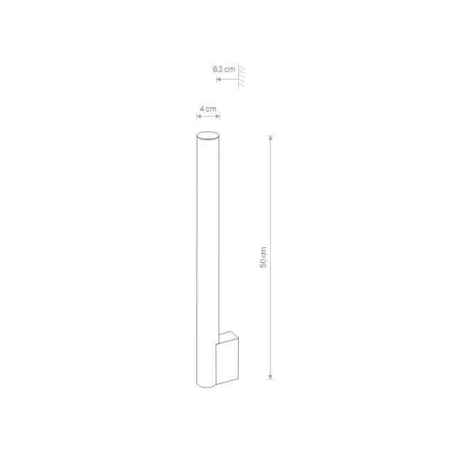 Светильник для ванной комнаты Nowodvorski 8122 ICE TUBE LED M — хром, ракурс 4
