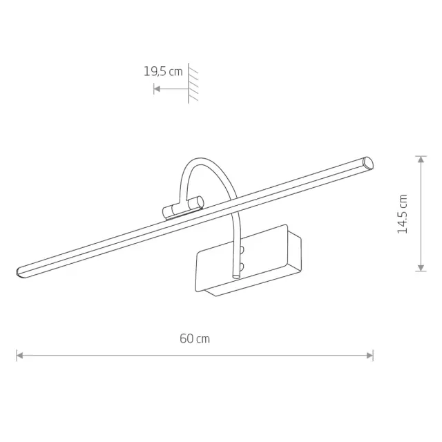 Подсветка для картин/зеркал Nowodvorski 8170 GIOTTO LED M — бронза, ракурс 5
