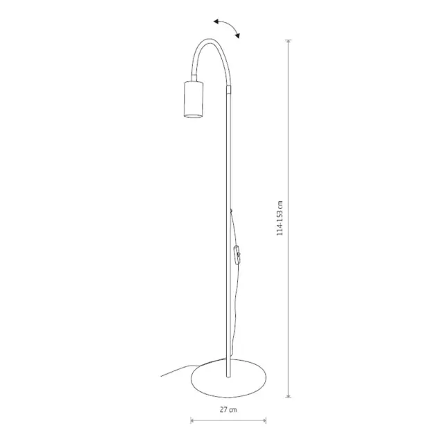 Торшер Nowodvorski 8934 EYE FLEX — белый, ракурс 2