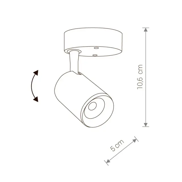 Спот Nowodvorski 8993 IRIS LED — белый, ракурс 2