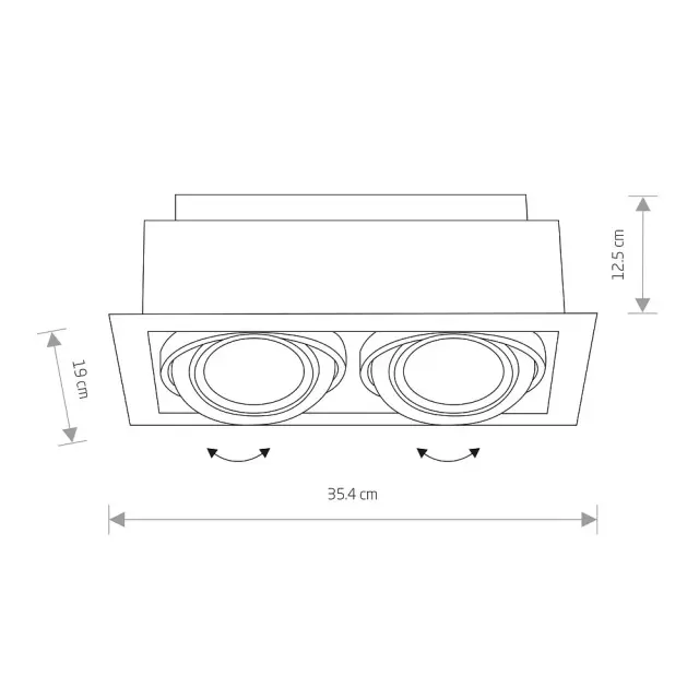 Точечный светильник Nowodvorski 9570 DOWNLIGHT — черный, ракурс 2