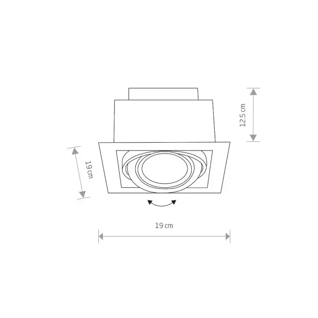 Точечный светильник Nowodvorski 9571 DOWNLIGHT — черный, ракурс 2