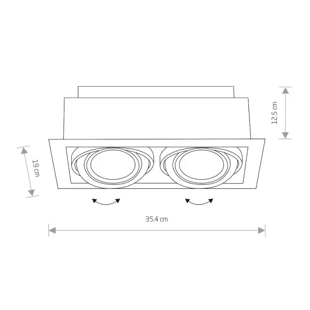 Точечный светильник Nowodvorski 9574 DOWNLIGHT — белый, ракурс 2