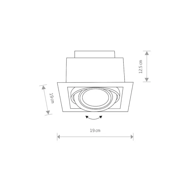 Точечный светильник Nowodvorski 9575 DOWNLIGHT — белый, ракурс 2