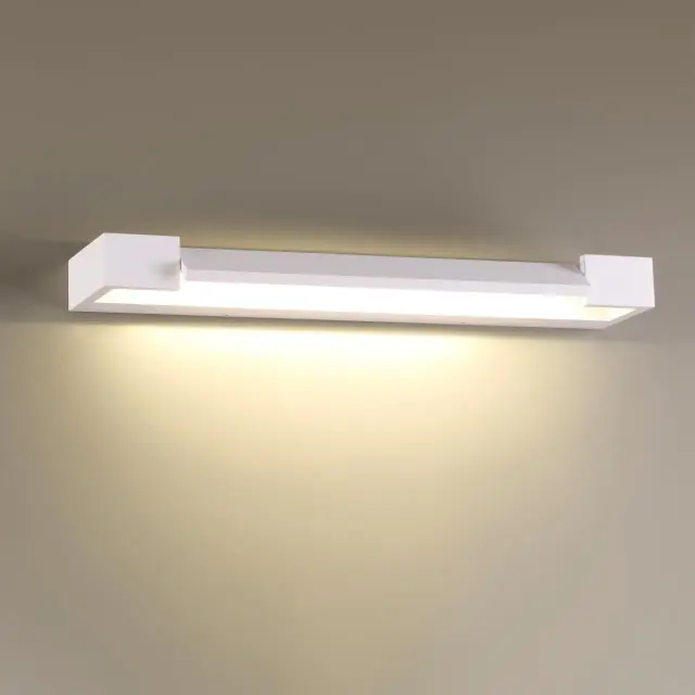 Настенный светильник минималистичный Odeon Light белого матового металла с горизонтальным акриловым рассеивателем, ракурс 4
