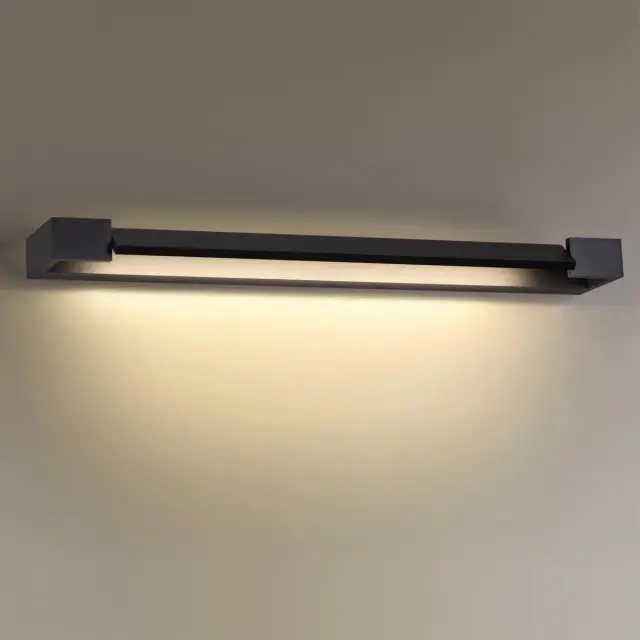 Настенный светильник минимализма Odeon Light, матовый черный металл, горизонтальный силуэт, ракурс 4