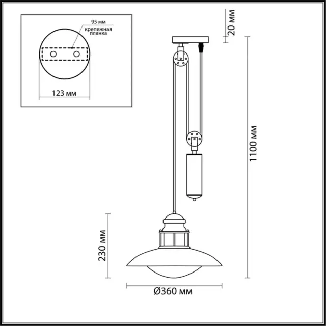 Подвесной уличный светильник Odeon Light в стиле лофт из матового коричневого металла и стекла, ракурс 4
