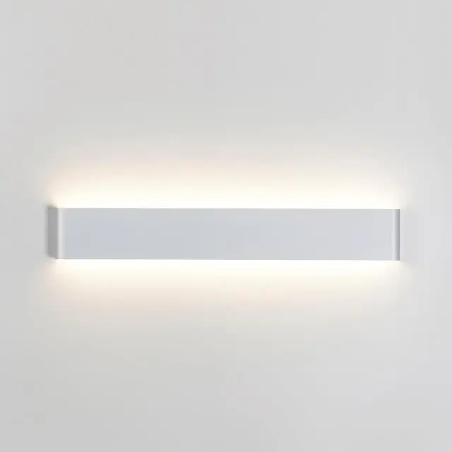 Накладное бра Odeon Light матового белого металла, горизонтальный прямоугольный рассеиватель, минимализм, ракурс 3