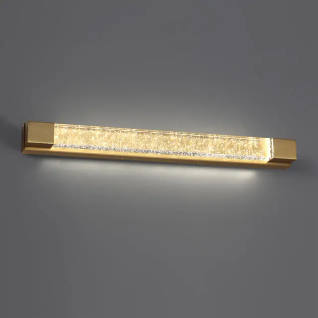 Накладное бра Odeon Light в бронзе с прямоугольными хрустальными элементами, стиль Арт-деко, ракурс 3